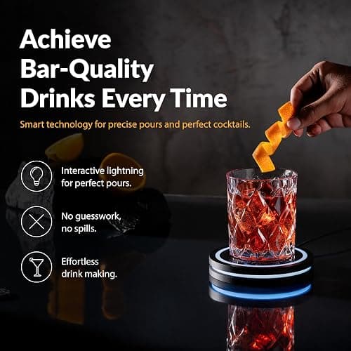 Barsys Smart Coaster 2.0 (Black) – Portable Cocktail Maker & Drink Mixer, App-Enabled Home Bartender Machine with 1000+ Recipes for Cocktails & Mocktails thumbnail 9