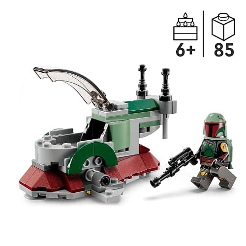 LEGO 75344 Star Wars Le Vaisseau de Boba Fett Microfighter, Jouet Véhicule avec Lanceurs et Ailes Ajustables, Figurines, Le Mandalorien, Enfants 6 Ans thumbnail 3