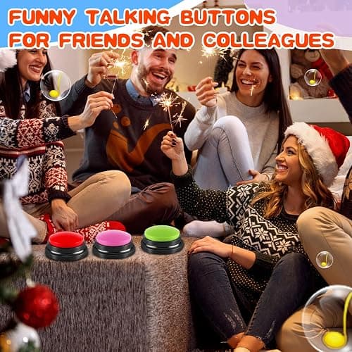 Ovveroche 6 Pieces Recordable Answer Buzzers Button Answer Buzzers Game Show Buzzer Recordable Button Classroom Buzzers Perfect for Study Office Home and Pet Buttons Training Toy thumbnail 4
