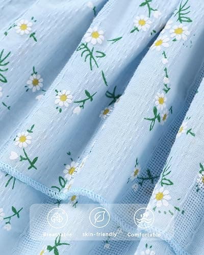 SANMIO Toddler Baby Girl Clothes Floral Summer Outfits Ruffle Sleeveless Tops with Wide Leg Pants Clothing Set for 1-5T thumbnail 6