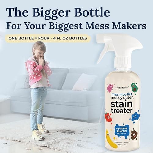 Miss Mouth's Messy Eater Stain Treater Spray - 16oz Stain Remover - Newborn & Baby Essentials - No Dry Cleaning Food, Grease, Coffee Off Laundry, Underwear, Fabric thumbnail 2
