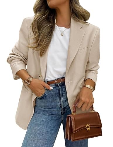 PRETTYGARDEN 2025 Blazers for Women Business Casual Long Sleeve Lapel Open Front Suit Jacket Work Blazer with Pockets - Image 1