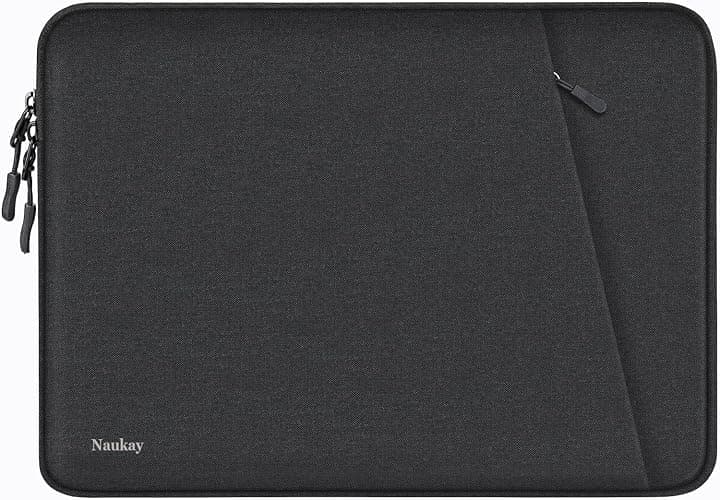 Laptop Sleeve Bag 14 inch, Shockproof Protective Computer Cover with Accessories Pocket, Portable Laptop Case Compatible for 14 inch MacBook Air/Pro, Dell, HP, Acer, Asus, Lenovo, Black - Image 1