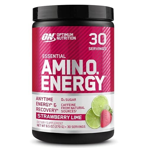 Optimum Nutrition Amino Energy - Pre Workout with Green Tea, BCAA, Amino Acids, Keto Friendly, Green Coffee Extract, Energy Powder - Strawberry Lime, 9.5 Ounce, 30 Servings (Packaging May Vary) - Image 1