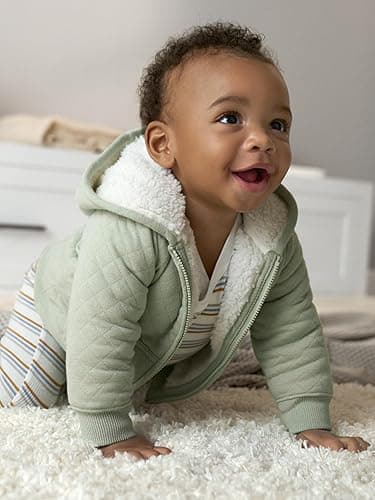 Simple Joys by Carter's Baby Hooded Sweater Jacket with Sherpa Lining thumbnail 5