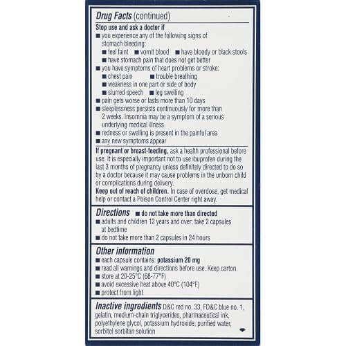 Advil PM Liqui-Gels Pain Reliever and Nighttime Sleep Aid, Pain Medicine with Ibuprofen for Pain Relief and Diphenhydramine HCL for a Sleep Aid - 40 Liquid Filled Capsules - Back to College - Liqui Gels thumbnail 18