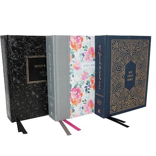 KJV Journal the Word Bible, Reflect, Journal or Create Art Next to Your Favorite Verses (Pink Floral Cloth over Board, Red Letter, Comfort Print: King James Version Holy Bible) thumbnail 7