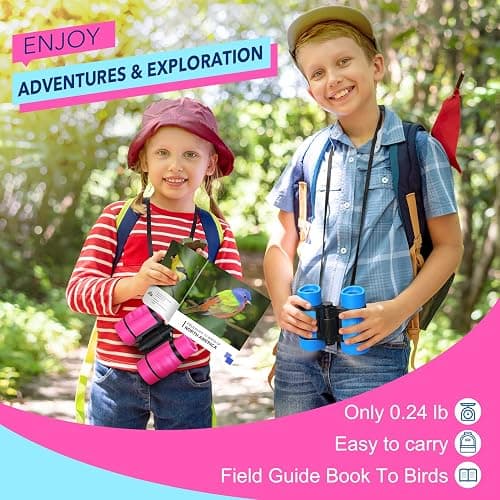 Toys for 3-7 Year Old Girls: LET'S GO! Binoculars for Kids Bird Watching|Camping 4 5 6 7 8 Year Old Girl Boy Christmas Halloween Birthday Gifts Outdoor Toy for Kid Ages 4-6 Toddler Gift Stuffers thumbnail 2