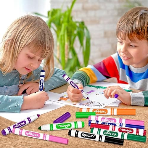YEGEER 320 Count Washable Markers Bulk – 16 Assorted Colors, Broad Tip Markers for Kids, Teachers, and Classroom Supplies, Perfect for Art and Coloring.(320) thumbnail 6