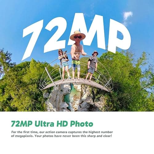 AKASO 360 Weatherproof 360° Action Camera - 5.7K 360 Video with 1/2" 48MP Sensors, 72MP 360 Photo, 360-SuperSmooth, 2.29" Touchscreen, Invisible Selfie Stick Effect, 360° Horizon Lock, AI Tracking thumbnail 6
