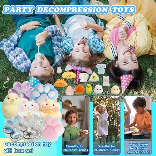 20pcs Squishy Pack,Fidget Toys Kit,Include taba Squishies Party Favors for Kids 4-8 8-12 Treasure Box Toys for Classroom Birthday Xmas Gifts Goodie Bag Stocking Stuffers for Teens (20pcs) thumbnail 5