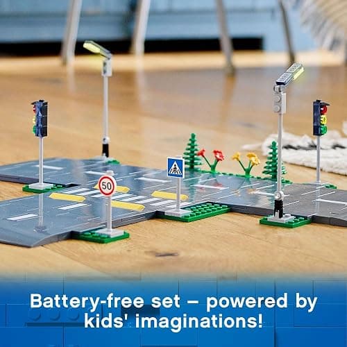 LEGO City Road Plates 60304 - Building Toy Set, Featuring Traffic Lights, Trees, Glow in The Dark Bricks, Combine City Series Sets, Great Gift for Kids, Boys, and Girls Ages 5+ thumbnail 7