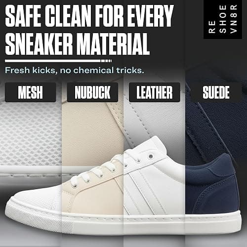 RESHOEVN8R Shoe Cleaner Kit - Sneakers, Mesh, Canvas, Suede, Knit, Leather | Cleaning kit solution for sneakers, mesh, canvas, suede, knit & leather shoes, complete cleaning set for every material thumbnail 2