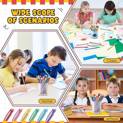 Watersay 100 Pieces Mechanical Pencils 0.7 mm with Eraser Bulk Pastel Art Pencils for Kid Back to School Supplies Student Artist Writing Drawing Sketching thumbnail 3