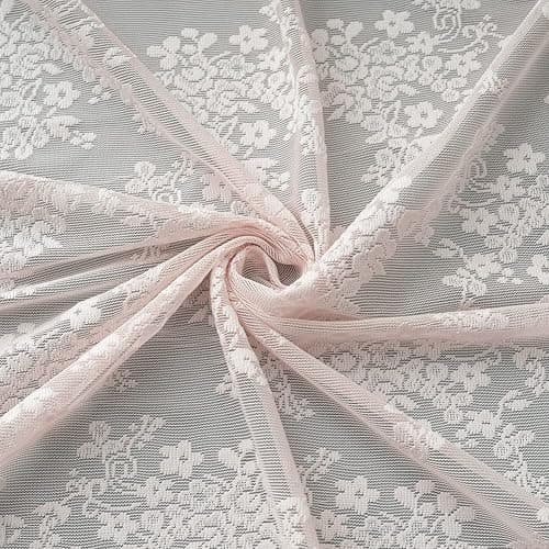 YJ YANJUN Vintage Lace Curtains 84 Inches Long-Victorian Floral Dusty Pink Sheer Curtain Panels for Living Room Bedroom Dining Room, Light Filtering, Shabby Chic Girls Drapes 2 Panels 52W x 84L thumbnail 10