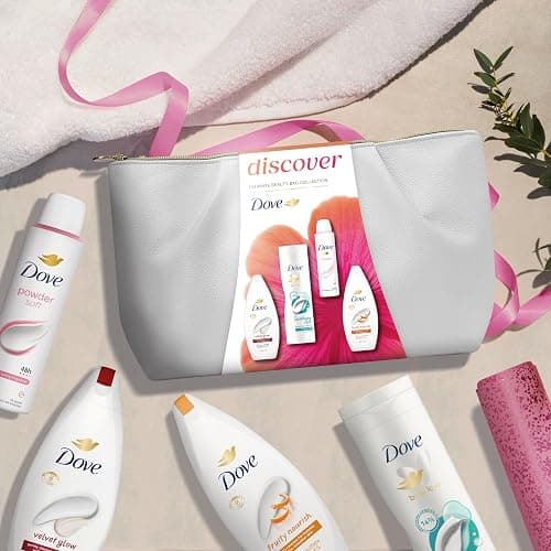 Dove Gift Set Discover Ultimate Beauty Bag Collection with two body washes, a body lotion, an anti-perspirant and a Beauty Bag perfect gifts for her 4 piece thumbnail 6