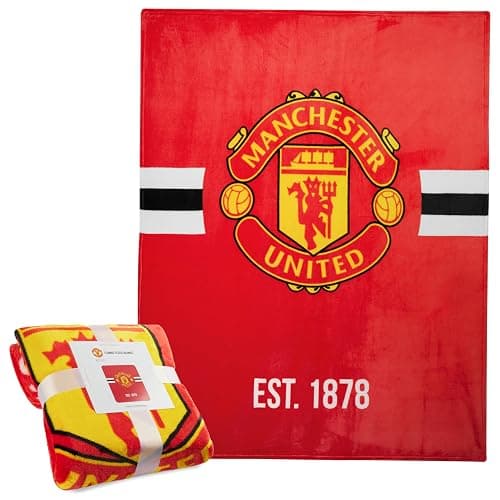 Manchester United F.C. Fleece Bed Blanket Soft Sofa Throw for Bedroom Travel Home Decor 49“ x 59” Gifts for Men - Image 1