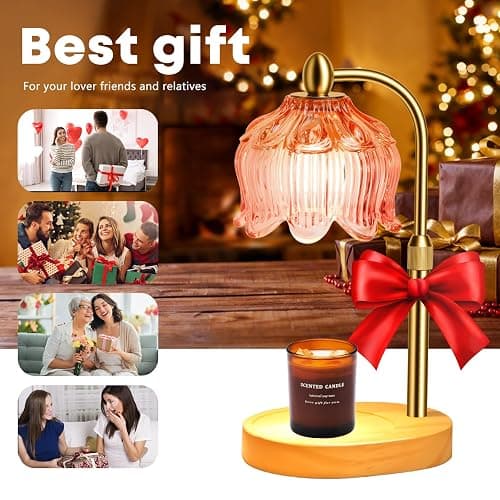 GEEZO Fragrance Candle Warmer Lamp，Electric Candle Warmer with Timer & Dimmer，Mom Christmas Birthday Gifts for Women, House Warming Gifts New Home Bedroom Decor thumbnail 8