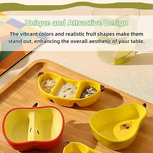 1 PCS Ceramic Fruit-shaped Dipping Dishes Set Soy Sauce Dishes, 3 oz Ceramic Dipping Bowls, Sauce Cups, Dinnerware and Accessories, Housewarming Gifts, Ketchup, BBQ, Party, Charcuterie Accessories thumbnail 5