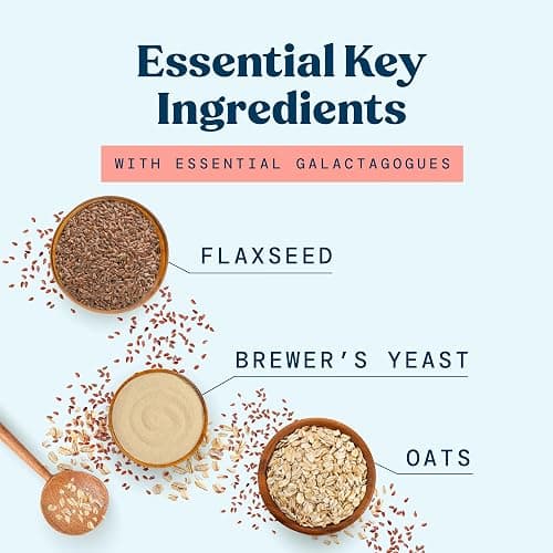 Lactation Cookies Breastfeeding Supplement - Chocolate Chip - Support Mothers Breast Milk Supply Increase - with Brewers Yeast Powder, Oat Flour, and Flax for Lactation - Fenugreek Free - 10oz thumbnail 3