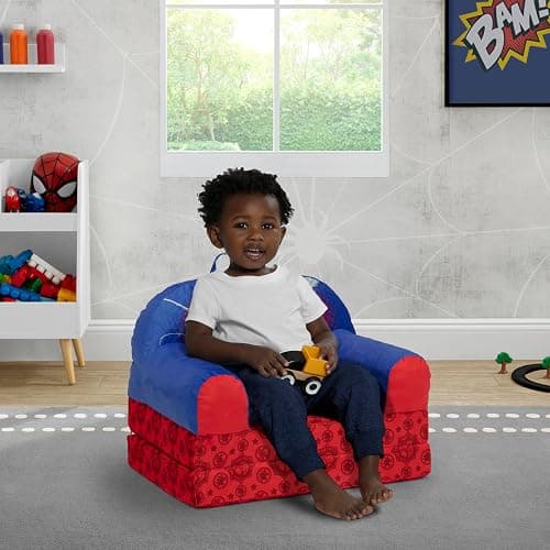 Delta Children - Spidey and His Amazing Friends Cozee Buddy Flip-Out Kids Chair, Red thumbnail 9