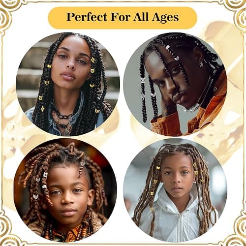 70 Pcs Hair Jewelry For Braids,Gold Hair Cuffs Dreadlock Accessories,Adjustable Hair Rings Braid Decorations For Women (gold) thumbnail 6