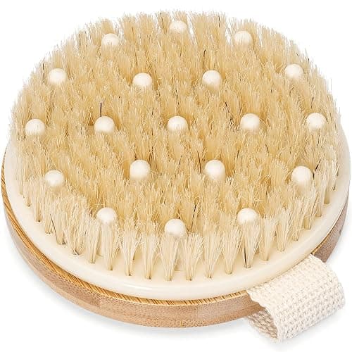 Dry Brushing Body Brush - Best for Exfoliating Dry Skin, Lymphatic Drainage and Cellulite Treatment - Organic Spa Exfoliation and Massage Scrub Brush with Natural Boar Bristles thumbnail 7