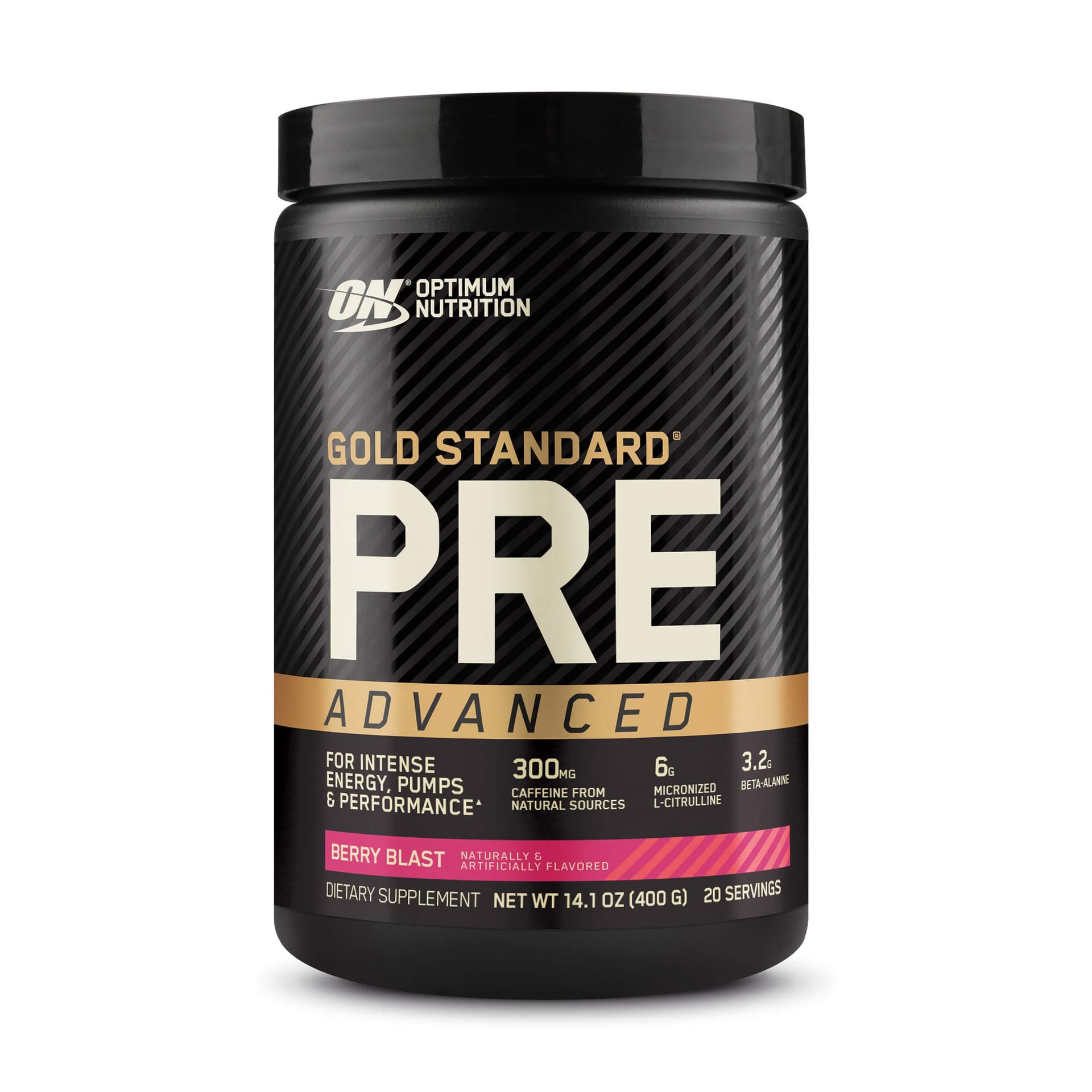 Optimum Nutrition Gold Standard Pre Workout Advanced, with Creatine, Beta-Alanine, Micronized L-Citrulline and Caffeine for Energy, Keto Friendly, Raspberry Lime Mojito, 20 Servings - Berry Blast - Image 1