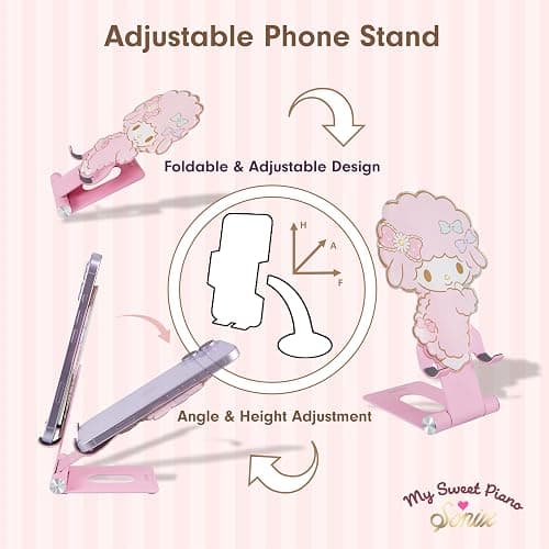 Sonix x Sanrio Character Phone Stand | Adjustable Cell Phone Holder, Desk Stand, Dock | My Sweet Piano thumbnail 3
