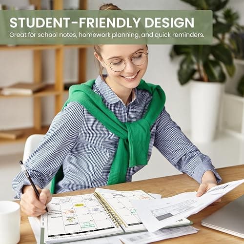 Planner 2026-2027, 8.5" x 11" Weekly and Monthly Academic Year Planner Calendar, July 2026 - June 2027, Hardcover Large School Planning Agenda With Tabs, Perfect for School & Office Supplies, A4, Green thumbnail 2