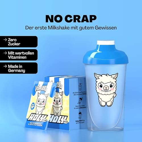 HOLY Milkshake 10er Probier-Box Vanilla – 10 Portionen mit Vitaminen B, C & D und 100% natürlichen Aromen – zuckerfrei, koffeinfrei & vegan – kalorienarmes Milchshake Pulver mit Vanille Geschmack thumbnail 2