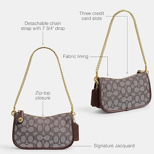 The Coach Originals Signature Jacquard Swinger 20 with Chain thumbnail 4