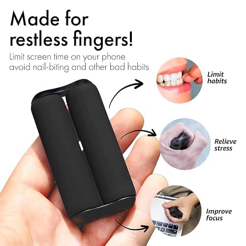 ONO Roller - Handheld Fidget Toy for Adults | Help Relieve Stress, Anxiety, Tension | Promotes Focus, Clarity | Compact, Portable Design (Junior Size/ABS Plastic, Black) thumbnail 5