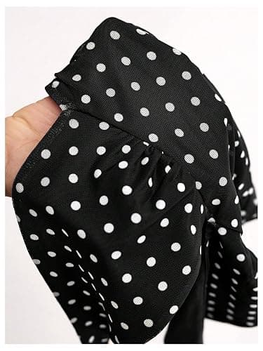 RoseSeek Women's Y2K Polka Dots Backless Halter Tops Sleeveless Ruched Fitted Low Cut Crop Top thumbnail 3