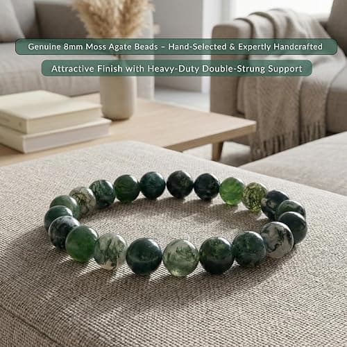Cherry Tree Collection Tigers Eye Bracelets Plus Over 40 Other Stones – Gemstone Beads for Men & Women, Promotes Protection, Courage, Focus, Balance & Luck – Available in S, M, L with 8mm Round Beads thumbnail 2
