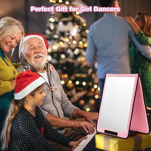 LPHUMEX Portable Pink Mirror Full Length for Dance, 33x13 Inch Hanging Mirror for Dance Bag, Lightweight Folding Travel Mirror Dance Competition Must Haves thumbnail 5