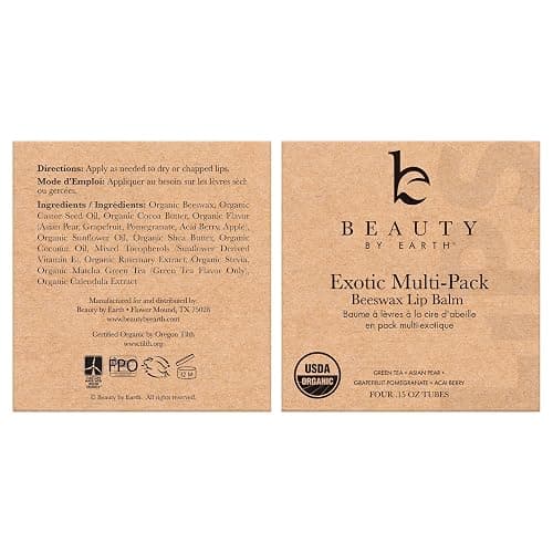 USDA Organic Lip Balm - USA Made with Natural Ingredients, 4 Pack Multi Flavor Lips Moisturizer, Moisturizing Lip Care, Beauty Gifts & Small Birthday Gifts, Moisturizer Chapstick Care for Dry Lips thumbnail 9