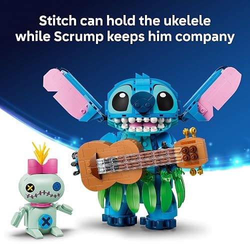 LEGO Disney Stitch & Scrump 43296 | Building Toys for Girls & Boys, Ages 9+, Stitch Display Set for Bedroom Decor, Fun Activity for Kids, 713 pieces, Gift Idea thumbnail 5