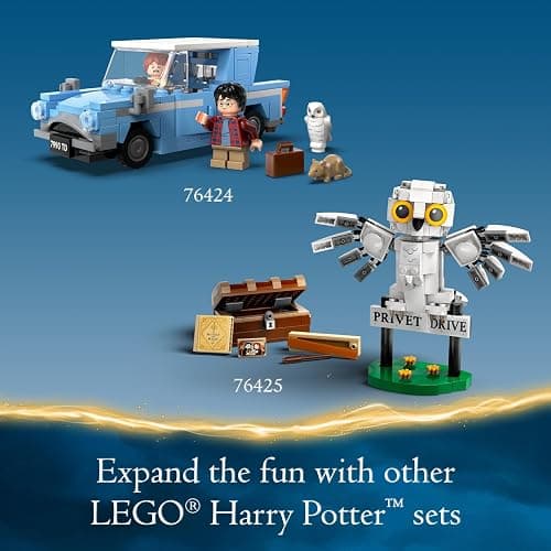 LEGO Harry Potter Flying Ford Anglia, Buildable Car Toy with 2 Minifigures for Role Play, Fantasy Playset for Kids, Harry Potter Car, Gift for Boys, Girls and Any Fan Ages 7 and Up, 76424 thumbnail 6