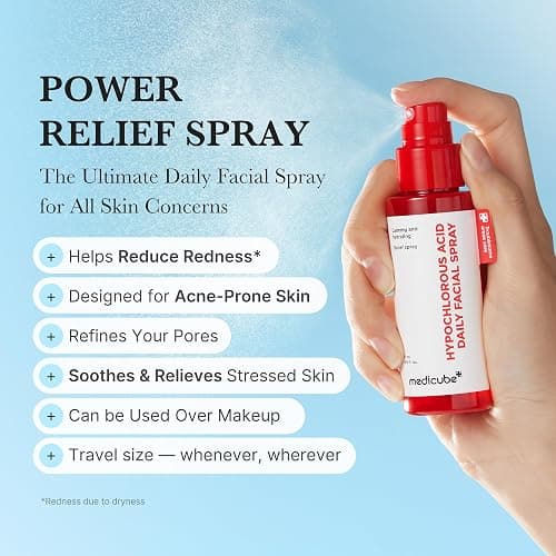 medicube Power Soothing Spray | Hypochlorous Acid Spray For All Skin Types, Delicate Skin | Daily Skin Solution & Post-Sun Care | HOCI Facial Mist for Soothing & Calming | Korean Skincare | 1.69 fl.oz thumbnail 2