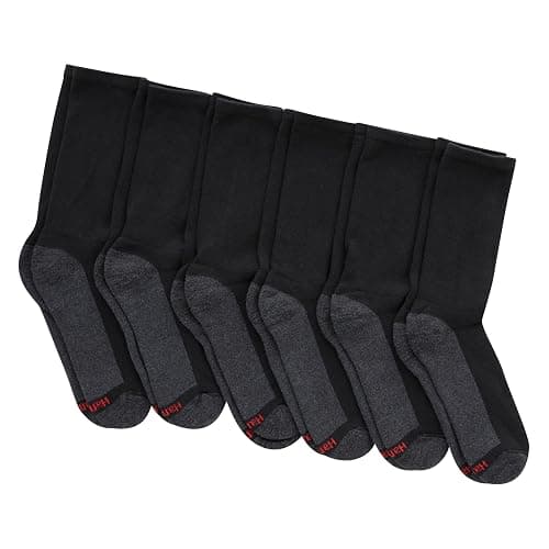 Hanes mens Max Cushioned Crew Socks, Moisture-wicking With Odor Control, Multi-packCrew Sock thumbnail 3
