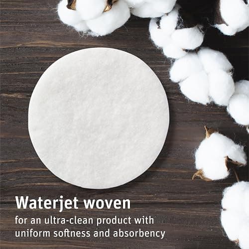 Simply Soft Premium Organic Cotton Rounds, 100 Count (Pack of 3), 100% Cotton Pads, Certified Organic, Hypoallergenic, Soft & Absorbent for Beauty, Cosmetics, Skin Care, Lint Free thumbnail 4