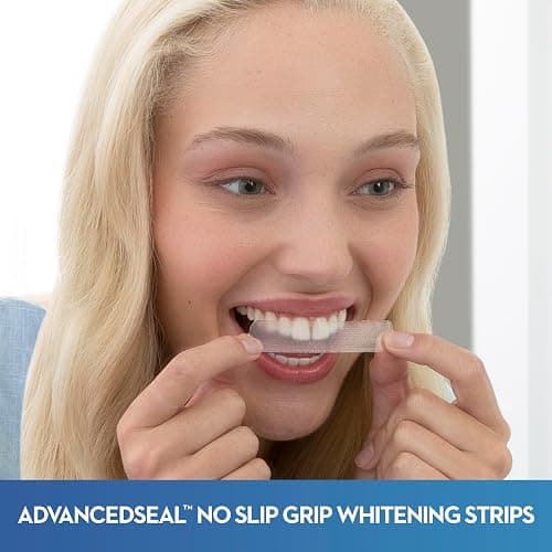 Crest 3DWhitestrips Vivid Plus Whitestrips 3D White, 10 Treatments + 1 Hour Express 2 Treatments Teeth Whitening Kit, 8 Levels Whiter, Crest Teeth Whitening Strips thumbnail 4
