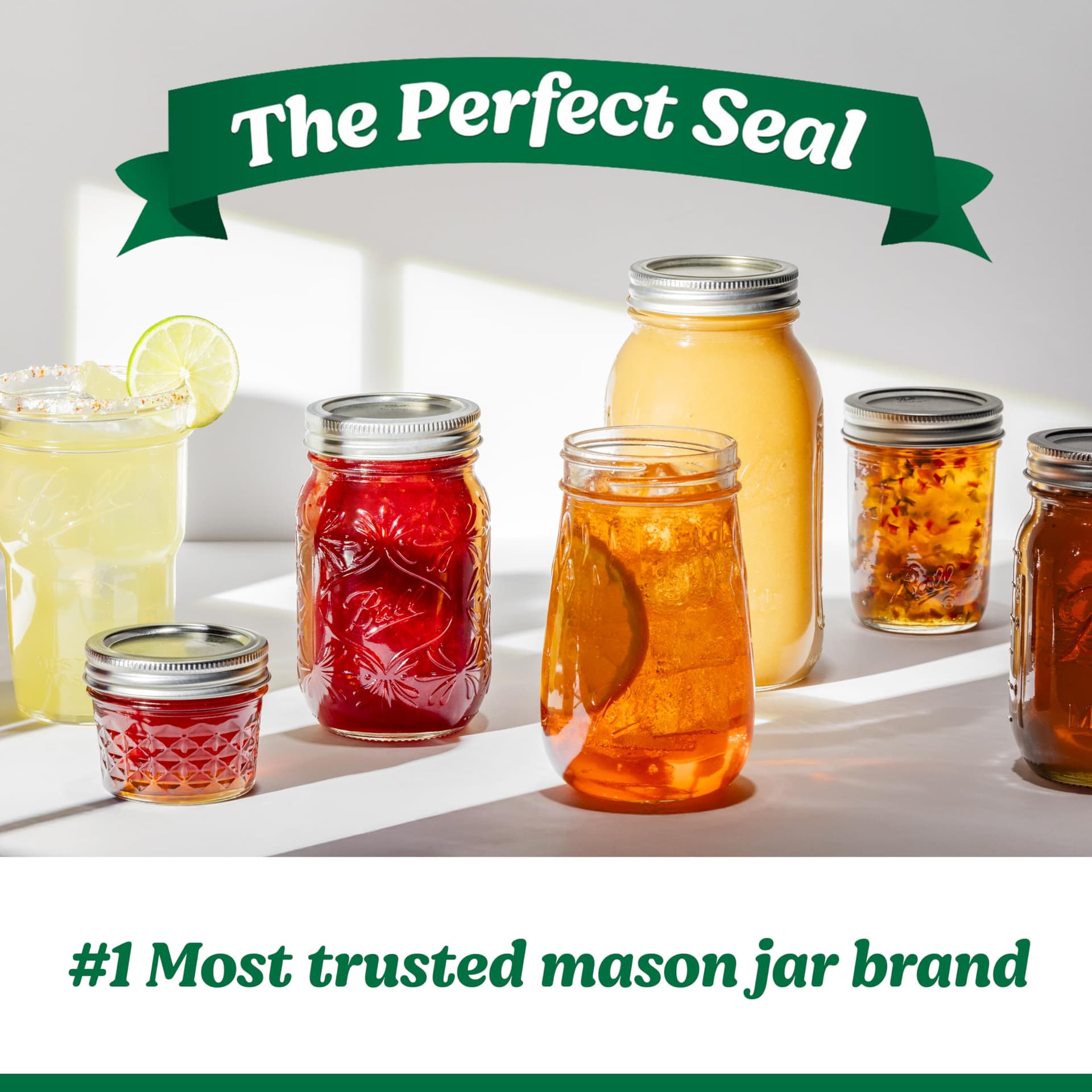 Ball Glass Mason Jar with Lids and Bands, Wide Mouth, Pint Size, 16 OZ thumbnail 8