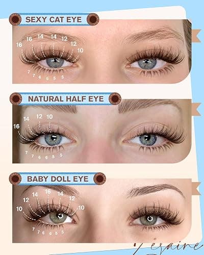 Brown Lash Clusters With Bottom Eyelash Clusters Natural Look Cluster Eyelash Extensions 300Pcs Dark Brown Wispy Lash Clusters D-Curly Individual Lashes 10-16MM by Zegaine thumbnail 3