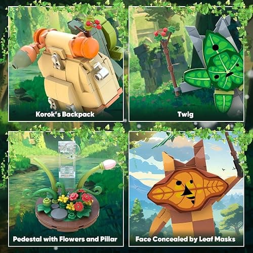 CinamixBrax Koroks Building Set, 5 Characters Building Block Sets for BOTW Fans, Cute Game Merch Action Figures, Great Toys Gifts for Fans Kids Adults thumbnail 3