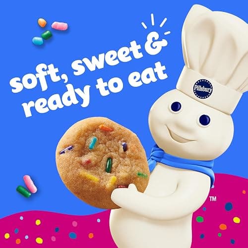 Pillsbury Mini Soft Baked Cookies, Funfetti, Snack Bags, 10 ct, 10 oz | Colorful Funfetti Bits, Soft & Chewy Texture, Individually Wrapped Pouches, Ready To Eat, Great For Kids Parties thumbnail 4