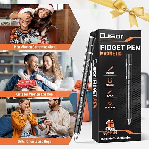 Gifts for Men Fidget Pen, Stocking Stuffers for Teen Boys, White Elephant Gifts for Adults, Anniversary Birthday Gift for Men Him Husband Teenage Boy Brother, Mens Gift for Christmas Multifunction Pen thumbnail 2