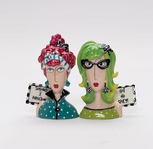 Fine Porcelain Dollymama's Lady Perfection-Spicy Salt and Pepper Shaker by Joey, 4-7/8" H thumbnail 8