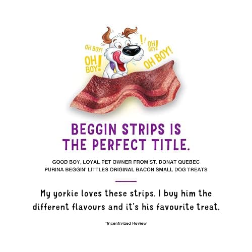 Purina Beggin' Fun Size Dog Treats, Original with Bacon, 25 oz Pouch | Big bacony flavor in a soft, easy-to-chew texture, with real meat as the first ingredient and no artificial flavors thumbnail 8